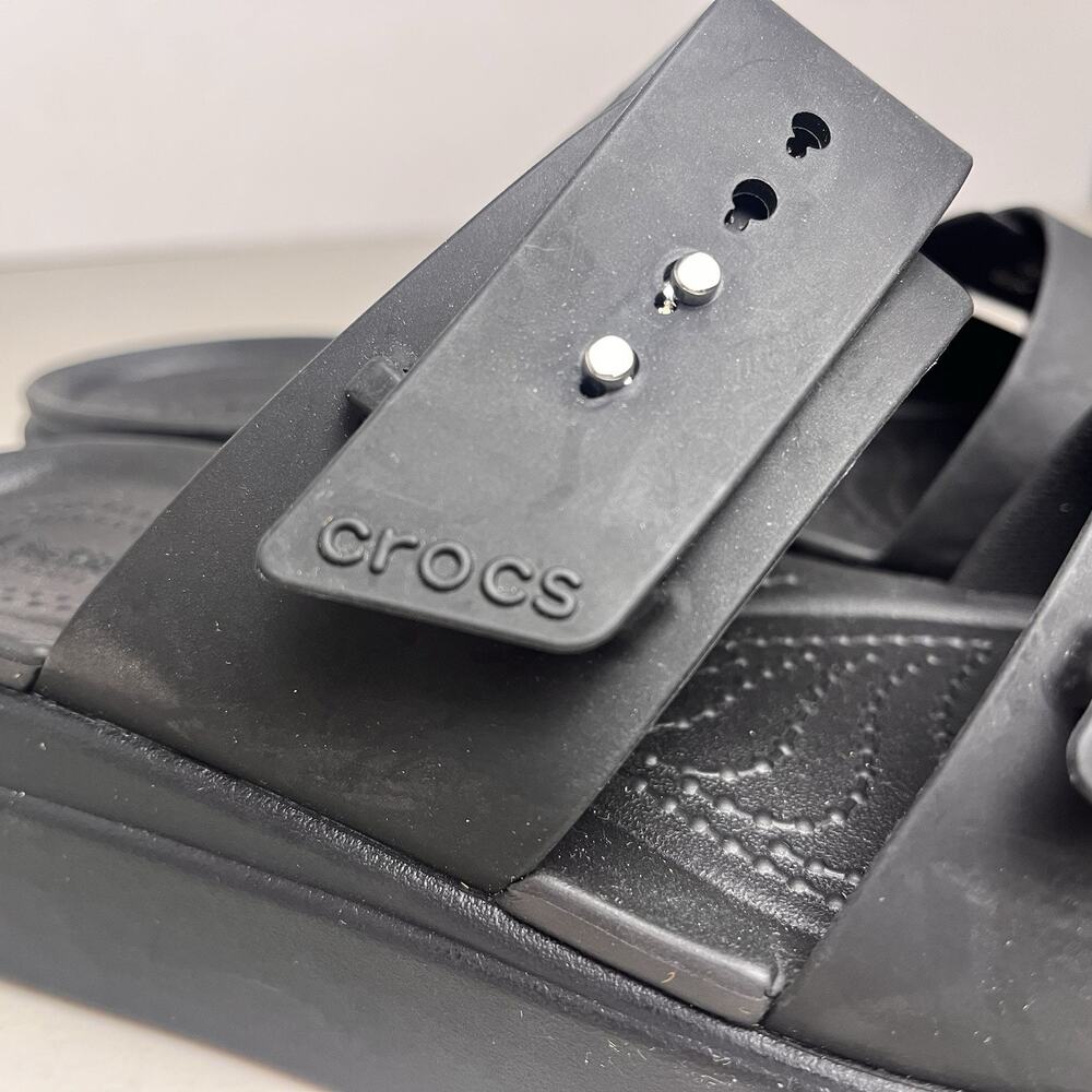 Crocs Brooklyn Low Wedge Platform Sandals Black Womens 6 LiteRide Comfort - Picture 4 of 16